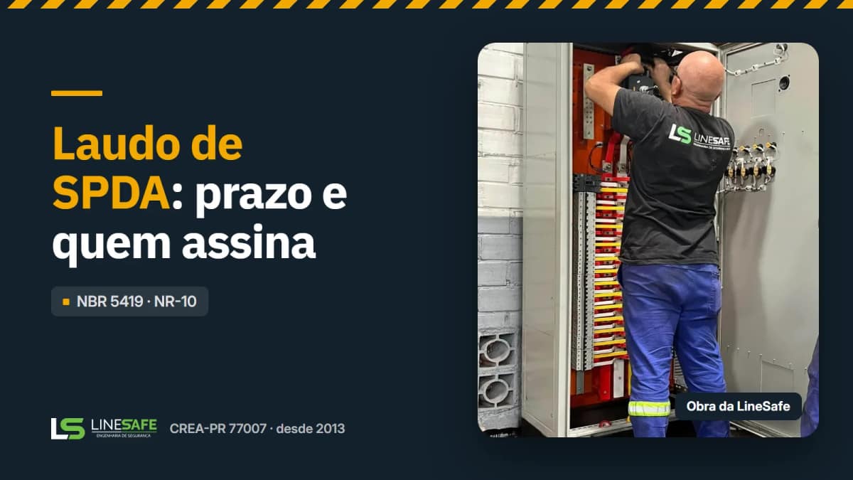 Capa do artigo: Laudo de SPDA: de quanto em quanto tempo, quem assina e o que o Bombeiro do Paraná pede