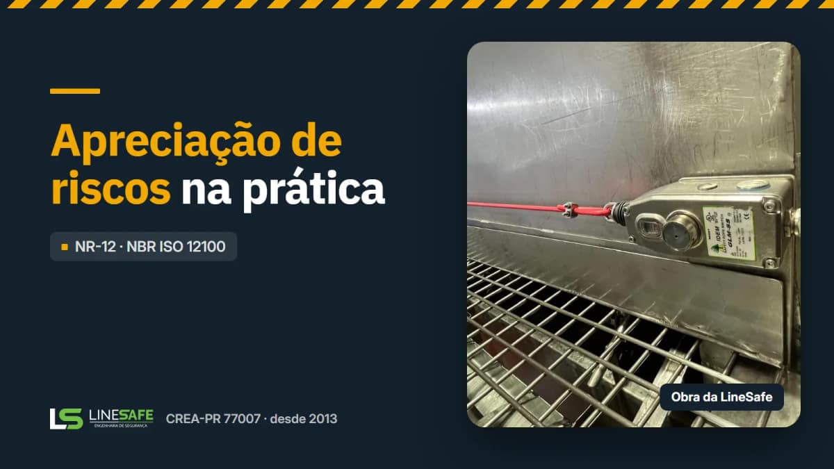 Capa do artigo: Apreciação de riscos NR-12 na prática: NBR ISO 12100, categoria e nível de desempenho